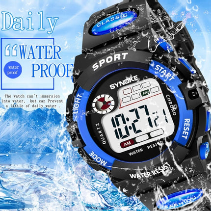 SYNOKE 99269 Children Sports Waterproof Digital Watch, Colour: Small (Blue)-garmade.com