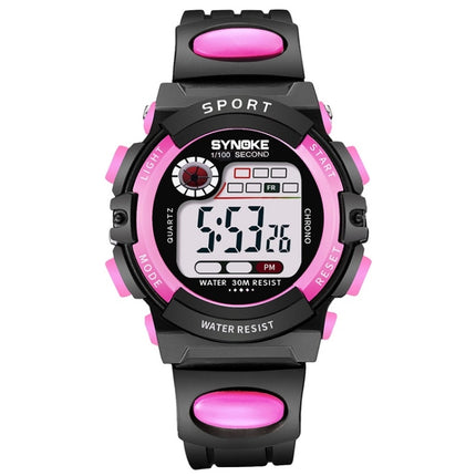 SYNOKE 99269 Children Sports Waterproof Digital Watch, Colour: Small (Pink)-garmade.com