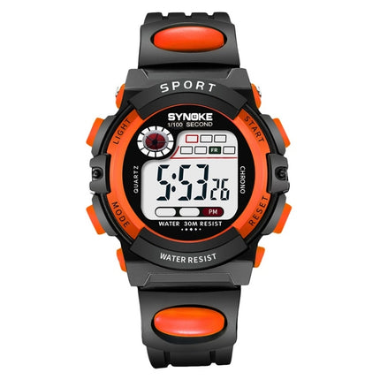 SYNOKE 99269 Children Sports Waterproof Digital Watch, Colour: Small (Orange)-garmade.com