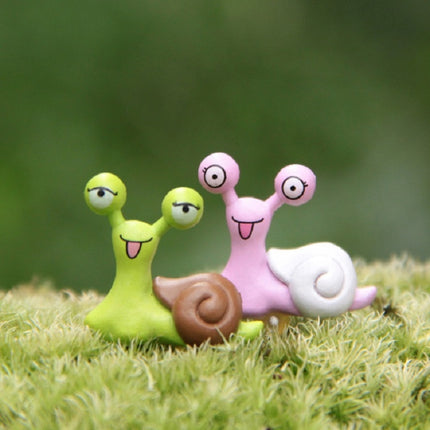20 PCS Miniature Snail Statues Decorated Garden Toy House Decorations, Random Color Delivery-garmade.com
