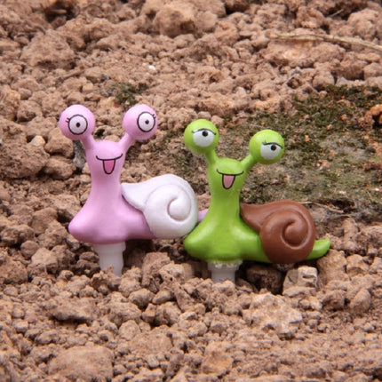 20 PCS Miniature Snail Statues Decorated Garden Toy House Decorations, Random Color Delivery-garmade.com