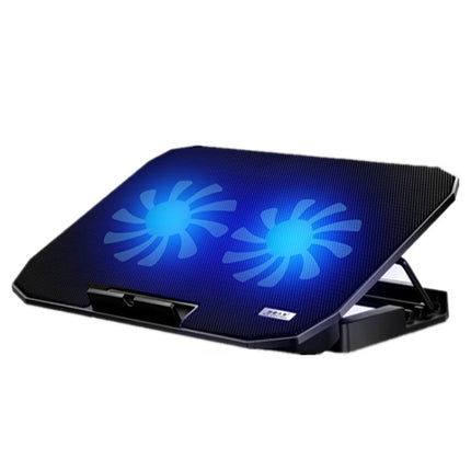 ICE COOREL N106 Laptop Base Adjustment Radiator Dual-Fan Notebook Cooling Bracket, Colour: Luxury Version (Knight Dark)-garmade.com