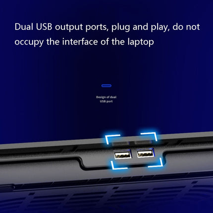 ICE COOREL N106 Laptop Base Adjustment Radiator Dual-Fan Notebook Cooling Bracket, Colour: Luxury Version (Knight Dark)-garmade.com
