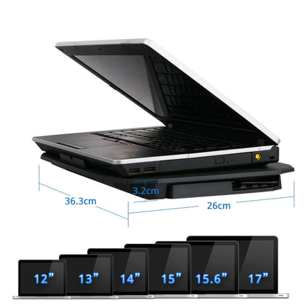 ICE COOREL N106 Laptop Base Adjustment Radiator Dual-Fan Notebook Cooling Bracket, Colour: Flagship Version (Knight Black)-garmade.com