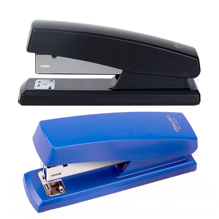 2 Sets Deli 12 0354 Stapler Set Office Standard Medium-Sized Stapler Staple Remover + Staples(Black)-garmade.com