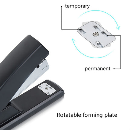 2 Sets Deli 12 0354 Stapler Set Office Standard Medium-Sized Stapler Staple Remover + Staples(Black)-garmade.com