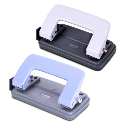 2 PCS Deli 0101 Office Supplies Punch Two-Hole Puncher, Color Random Delivery-garmade.com