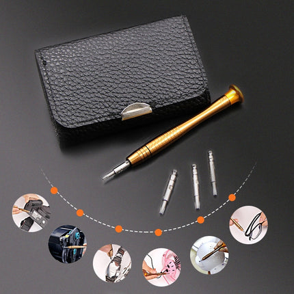 2 Sets 25 In 1 Multi-Purpose Leather Case Manual Screwdriver Batch Set Mobile Phone Notebook Repair Tool(With Magnetic)-garmade.com