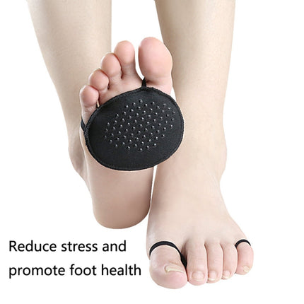 5 Pairs Invisible And Comfortable Sponge Thickened Half Pad Sweat-Absorbent And Breathable Forefoot Pad(Flower Black)-garmade.com