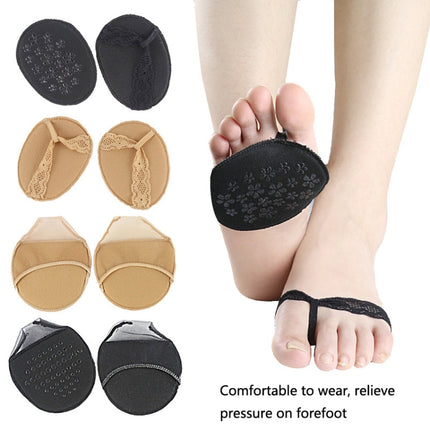 5 Pairs Invisible And Comfortable Sponge Thickened Half Pad Sweat-Absorbent And Breathable Forefoot Pad(Fish Mouth Skin)-garmade.com