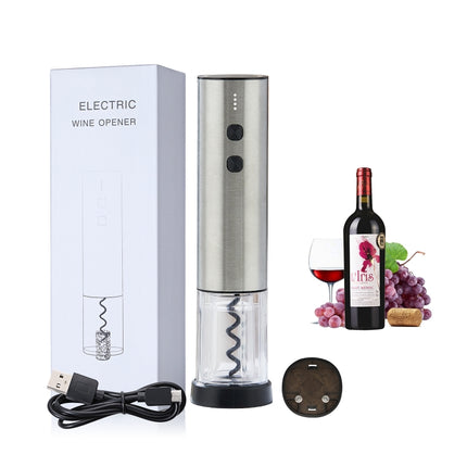 Electric Opener Stainless Steel Mini Red Wine Bottle Opener, Colour: BY266 Transparent Shell-garmade.com