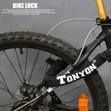 TONYON BG-TY-732 Bicycle Wire Lock Universal Password Chain Lock Motorcycle Electric Car Anti-Theft Lock(Black)-garmade.com