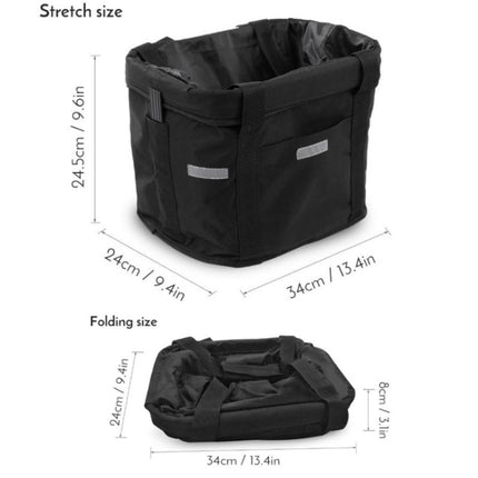 Foldable Bicycle Front Bag Electric Car Basket Pet Basket(Red Zipper)-garmade.com