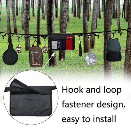 Outdoor Camping Clothesline 16 Rings Tent Straps Lanyard-garmade.com