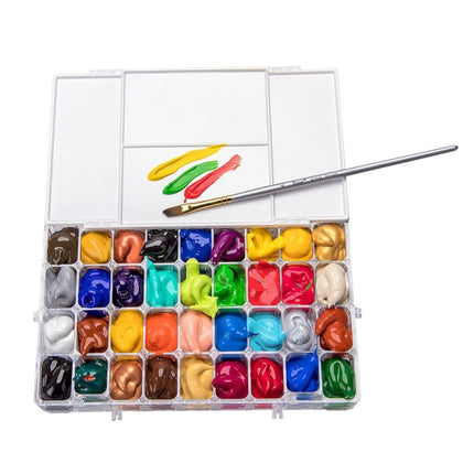 Water Color Moisturizing Color Box Leak-Proof Sealed Sketch Paint Box, Style: 36 Grids Multi Function-garmade.com