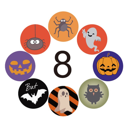 Halloween Stickers Gift Decoration Baking Cake Packaging Labels, Size: 2.5cm / 1 Inch(A-125)-garmade.com