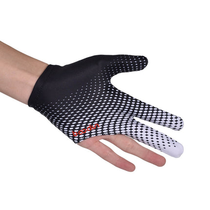 BOODUN M091153 Three Fingered Snooker Gloves High-Elastic Sweat-Absorbent And Wear-Resistant Table Single Gloves, Size: One Size(Leaves)-garmade.com