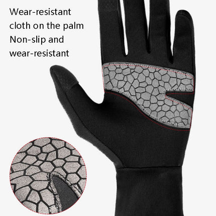 BOODUN B271054 Outdoors Ridding Full Finger Gloves Mountaineering Silicone Sliding Touch Screen Gloves, Size: M(Gray Blue)-garmade.com