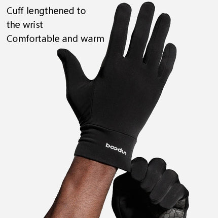 BOODUN B271054 Outdoors Ridding Full Finger Gloves Mountaineering Silicone Sliding Touch Screen Gloves, Size: M(Gray Blue)-garmade.com