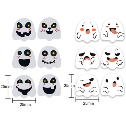 Halloween Ghost Emoji Stickers Children Gift Decoration Food Sealing Stickers, Size: 25x25mm(K-129)-garmade.com