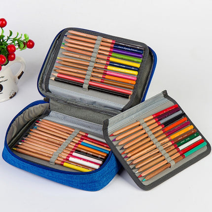 Waterproof Pencil Case 72 Color Large Capacity Sketch Pencil Bag Stationery Set(Purple)-garmade.com