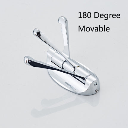 8231 180 Degree Movable Coat Hook Bathroom Hook, Color: Chrome-garmade.com