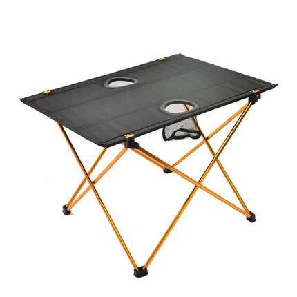 8249 Outdoor Ultra Light Aluminum Folding Table Small Portable Picnic Table(Orange)-garmade.com
