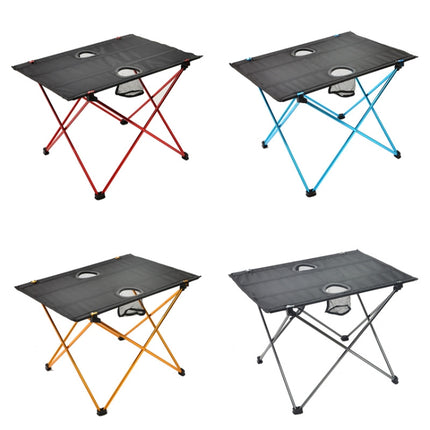8249 Outdoor Ultra Light Aluminum Folding Table Small Portable Picnic Table(Silver Gray)-garmade.com