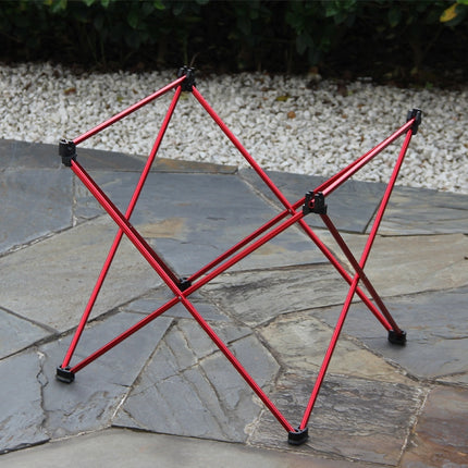 8249 Outdoor Ultra Light Aluminum Folding Table Small Portable Picnic Table(Red)-garmade.com
