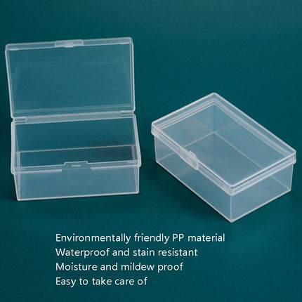 20 PCS Rectangular Transparent Storage Box Plastic Universal Packaging Box With Cover Parts Accessories Storage Box-garmade.com
