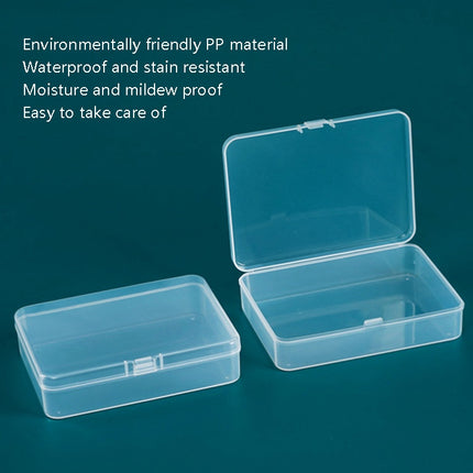 10 PCS Rectangular PP Plastic Box Transparent Packaging Box With Cover Plastic Parts Hardware Tool Storage Box-garmade.com