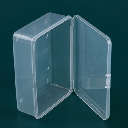 6 PCS PP Rectangular Transparent Plastic Box Flip Cover Parts Hardware Tool Storage Box-garmade.com