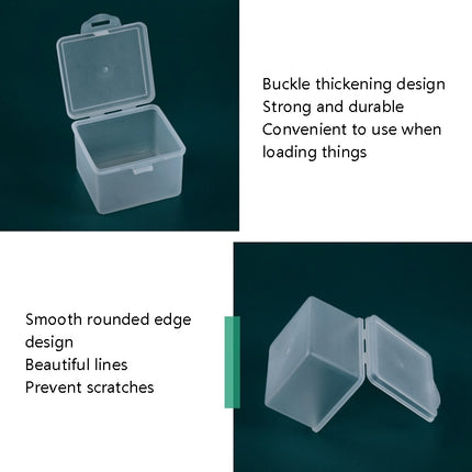 10 PCS PP Matte Material Plastic Box With Cover Parts Tool Storage Box Square Product Box-garmade.com