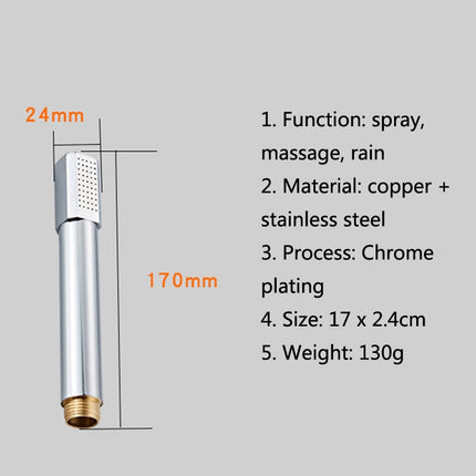 Brass Stainless Steel Hand-Held Pressurized Shower Head(Round)-garmade.com