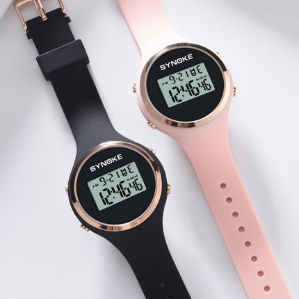 SYNOKE 9108 Student Silicone Strap Electronic Watch(Pink)-garmade.com