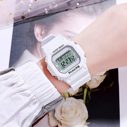 SYNOKE 9620 Couple Sports Plastic Strap Electronic Watch(Transparent White)-garmade.com