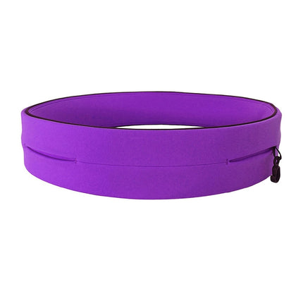 Invisible Running Waist Bag Outdoor Sport Mobile Phone Bag, Size: L(Purple)-garmade.com
