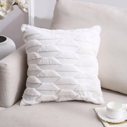 Double-Sided Plush Pillow Home Sofa Cushion Pillowcase, Size: 45x45cm Without Core(White Boat)-garmade.com