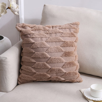 Double-Sided Plush Pillow Home Sofa Cushion Pillowcase, Size: 45x45cm Without Core(Brown Boat)-garmade.com