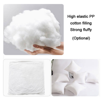 Double-Sided Plush Pillow Home Sofa Cushion Pillowcase, Size: 45x45cm Without Core(White Riling)-garmade.com