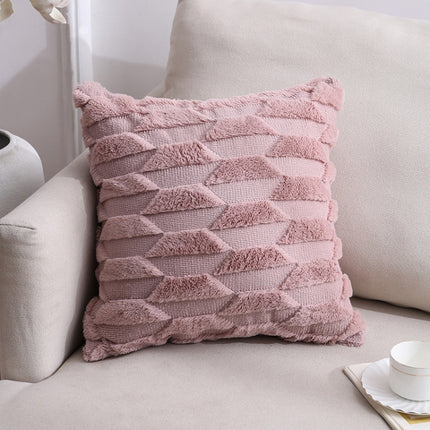 Double-Sided Plush Pillow Home Sofa Cushion Pillowcase, Size: 45x45cm Pillowcase + Core(Pink Boat)-garmade.com