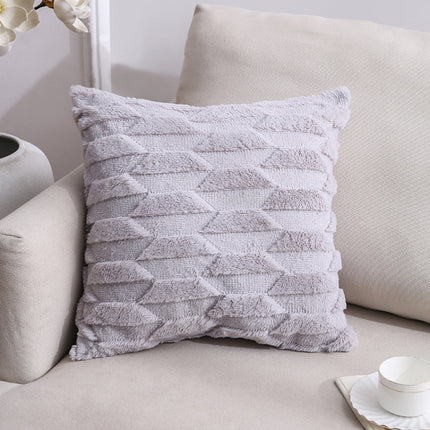 Double-Sided Plush Pillow Home Sofa Cushion Pillowcase, Size: 45x45cm Pillowcase + Core(Gray Boat)-garmade.com