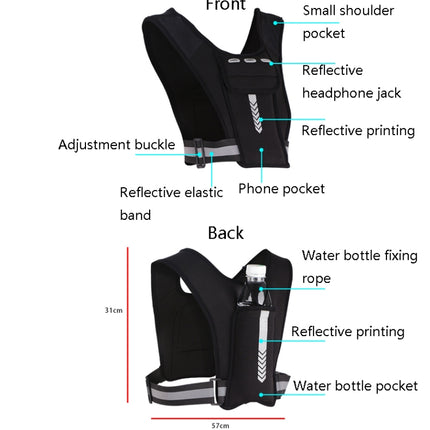 Running Reflective Vest Bag Outdoor Sports Mobile Phone Chest Bag(Regular)-garmade.com