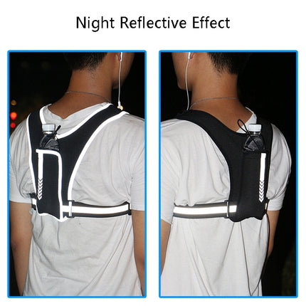 Running Reflective Vest Bag Outdoor Sports Mobile Phone Chest Bag(Regular)-garmade.com