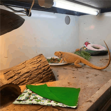Gecko Lizard Reptile Sleeping Bag With Pillow Hamster Pet Sleeping Bag (Green)-garmade.com