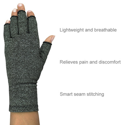 Half Finger Cycling Gloves Arthritis Pressure Health Gloves High Elastic Breathable Anti-edema Rehabilitation Riding Glov, Size:M (Gray)-garmade.com