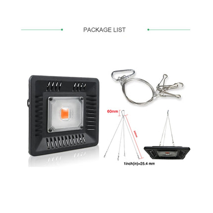 50W Ultra-Thin LED Plant Light, Full Spectrum COB Growth Light, Vegetable, Fruit & Flower Greenhouse Fill Light With Plug, Specification:UK Plug-garmade.com