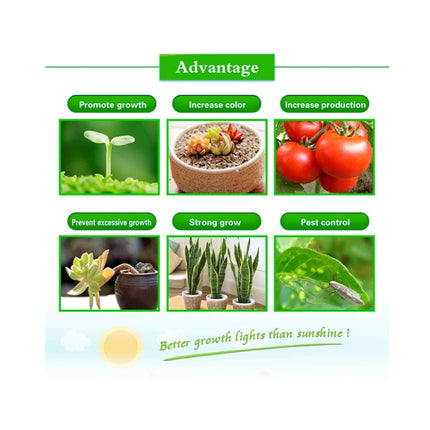 50W Ultra-Thin LED Plant Light, Full Spectrum COB Growth Light, Vegetable, Fruit & Flower Greenhouse Fill Light With Plug, Specification:EU Plug-garmade.com