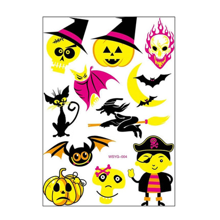 Halloween Fluorescent Children Water Transfer Sticker Cartoon Animal Tattoo Sticker(WSYG04)-garmade.com