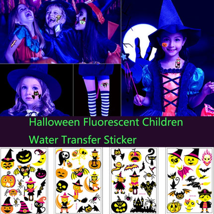 Halloween Fluorescent Children Water Transfer Sticker Cartoon Animal Tattoo Sticker(WSYG02)-garmade.com